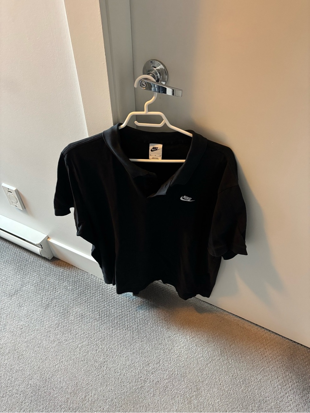 Nike Men’s Black Button-Down Polo Shirt